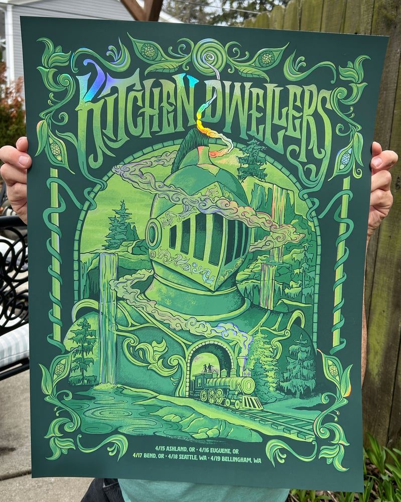 Kitchen Dwellers PNW April poster by Carolyn Adkins