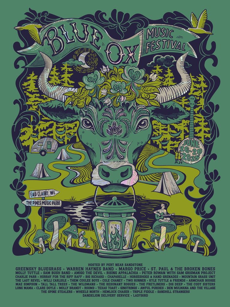 Blue Ox poster by Carolyn Adkins