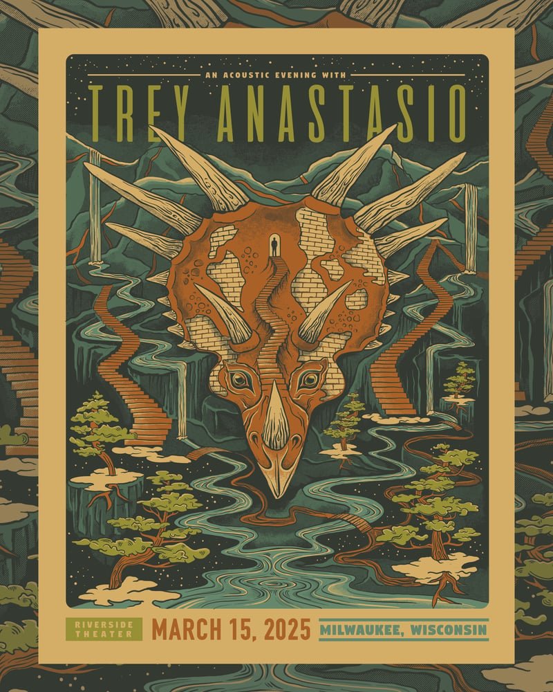 Trey Anastasio MKE poster by Carolyn Adkins