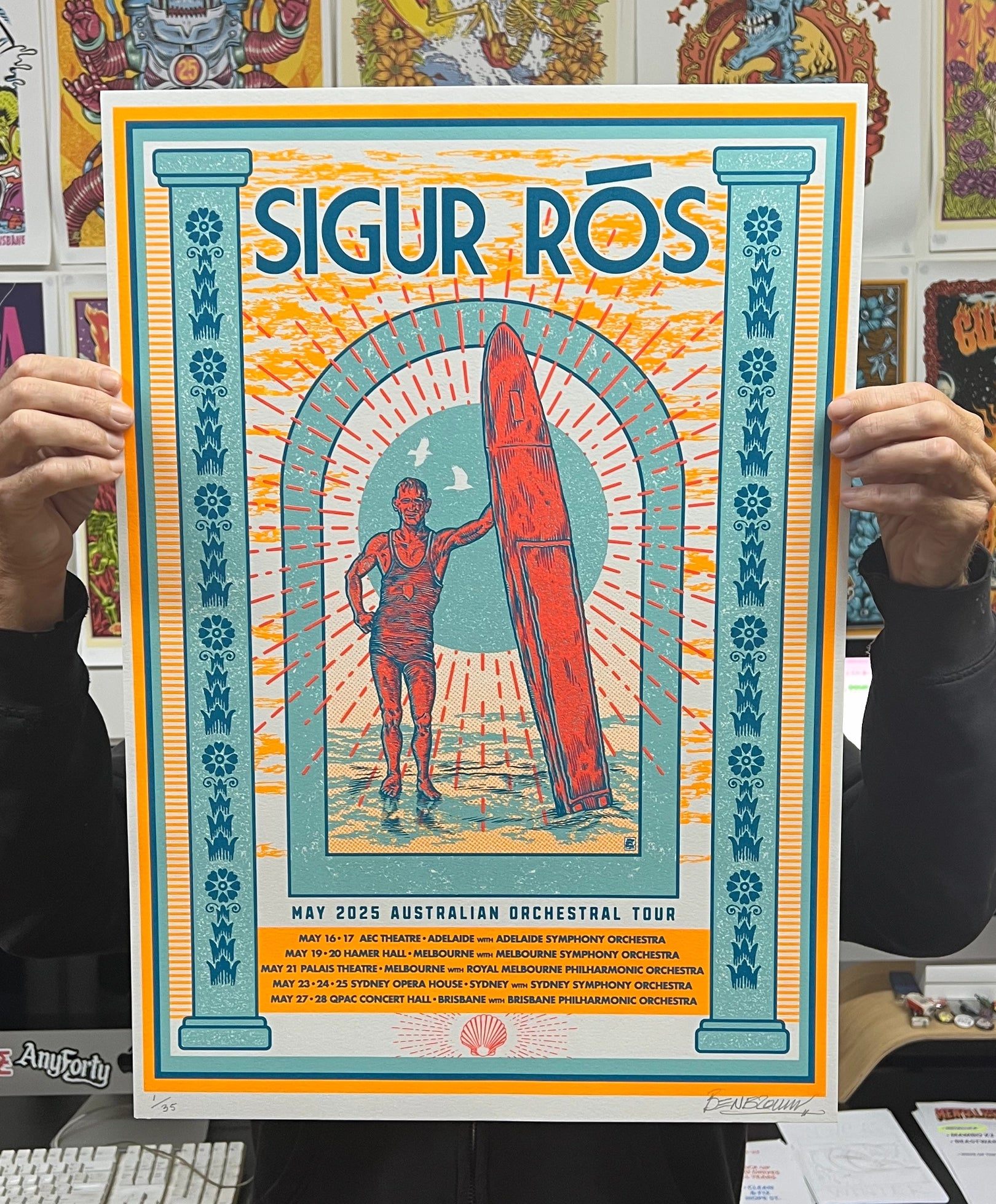 Sigur Ros Australian Orchestral poster by Ben Brown