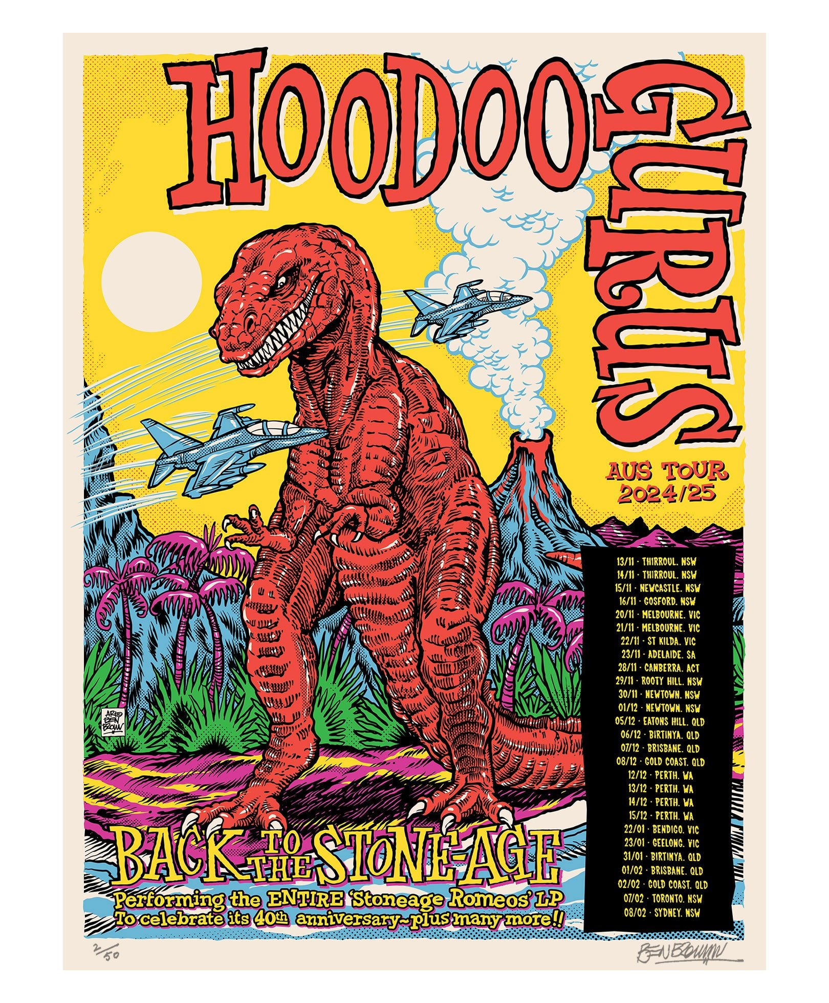Hoodoo Gurus Aus poster by Ben Brown