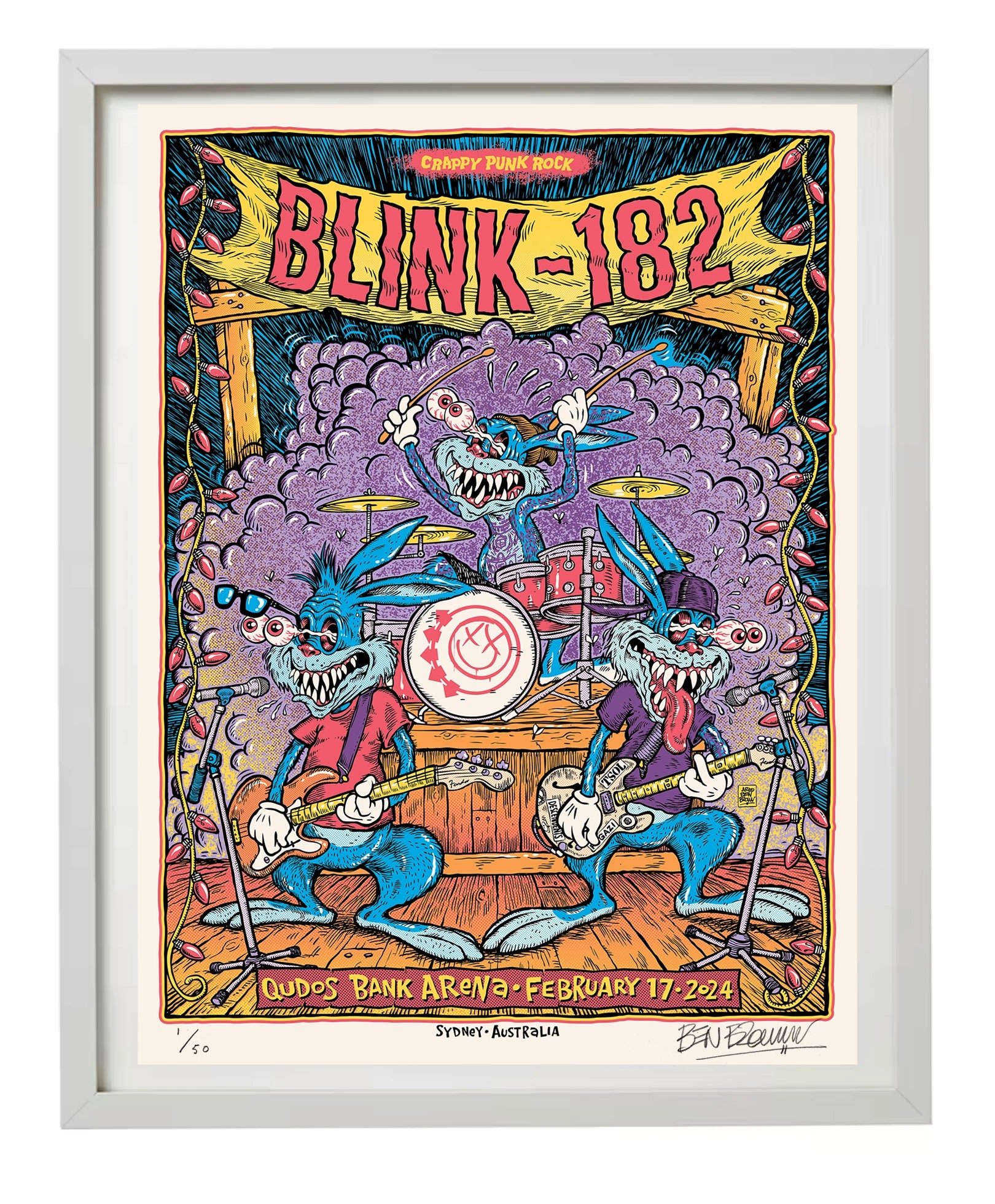 Blink 182 poster by Ben Brown