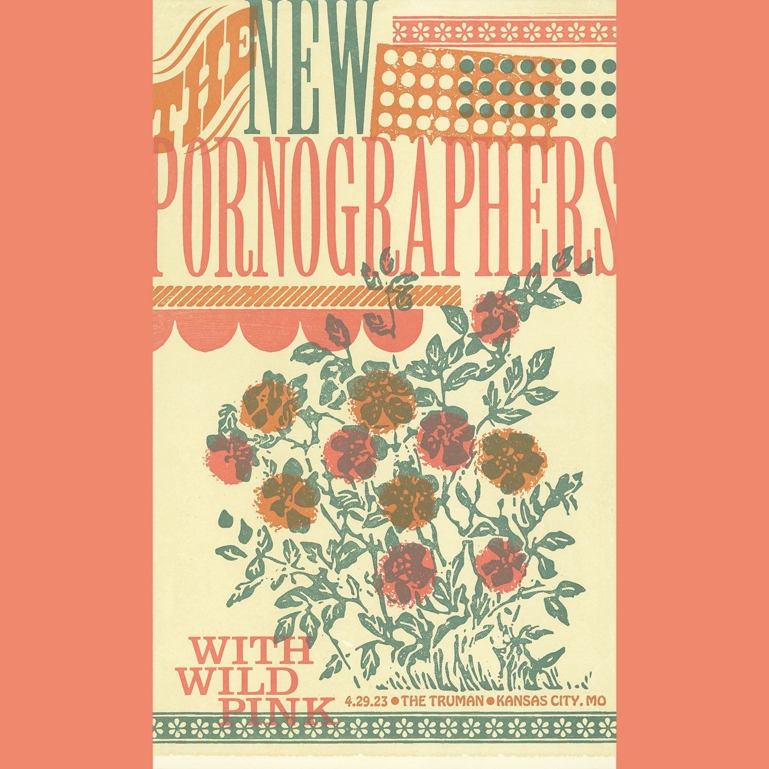 The New Pornographers poster by Brad Vetter