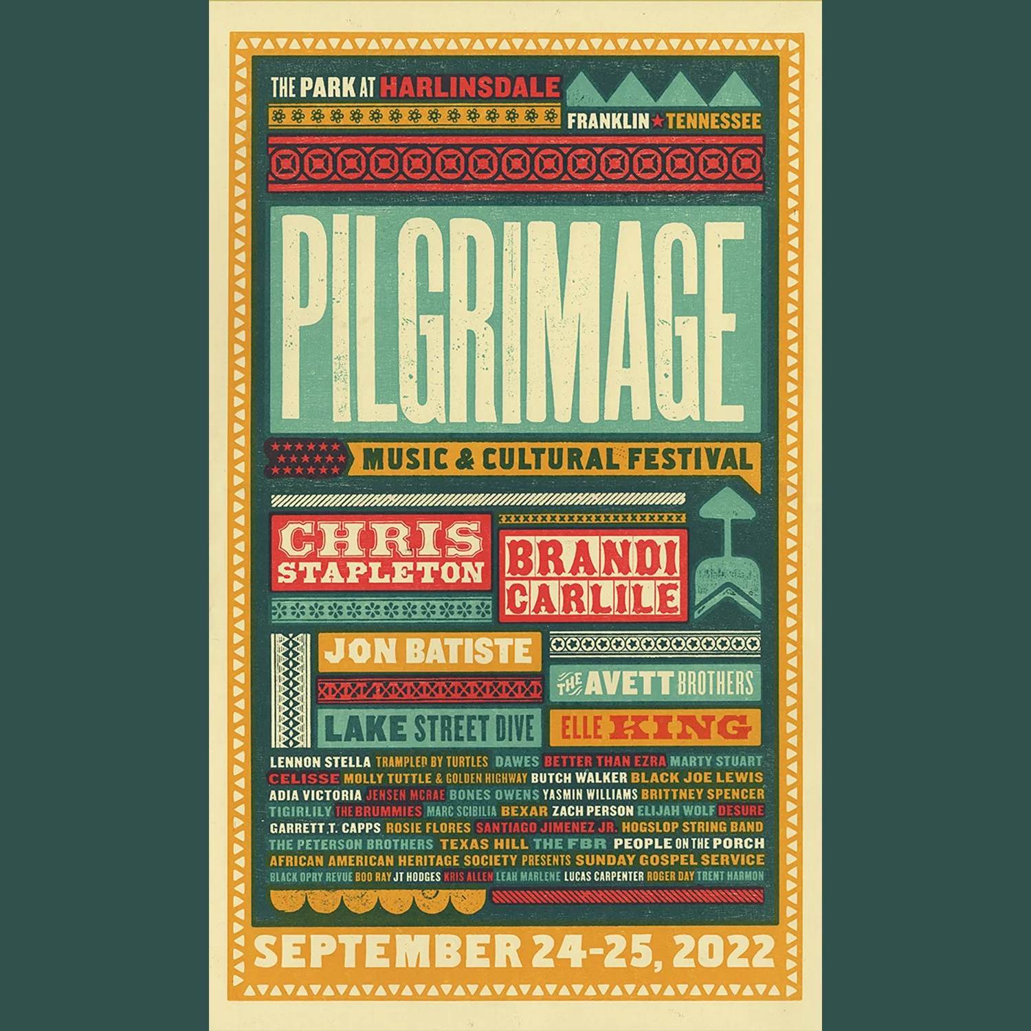 Pilgrimage Festival poster by Brad Vetter