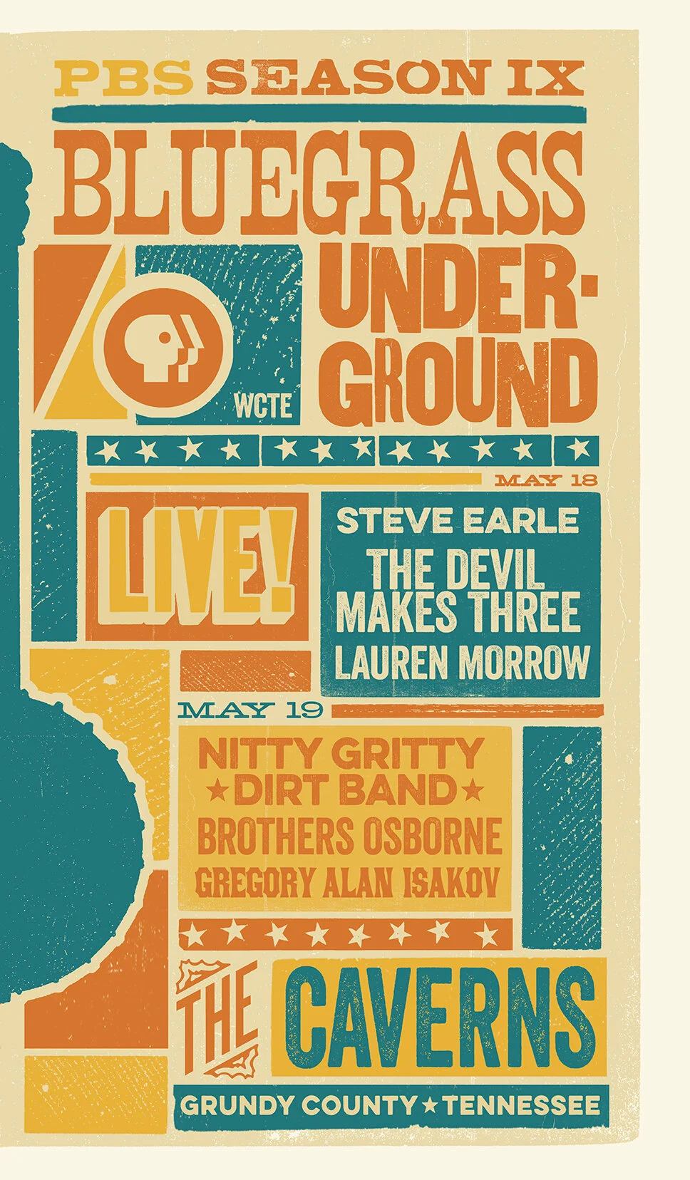 Bluegrass Underground poster by Brad Vetter