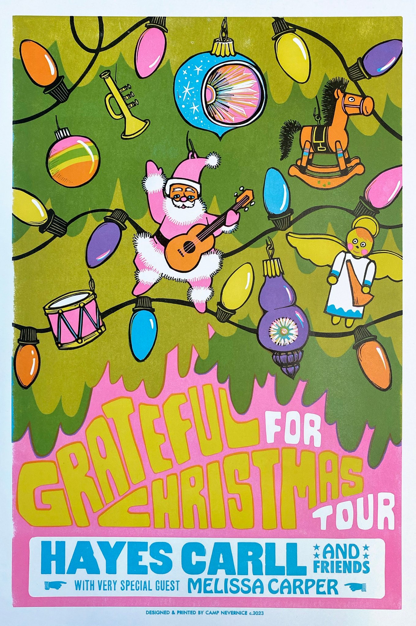 Hayes Carll Grateful for Christmas poster by Camp Nevernice
