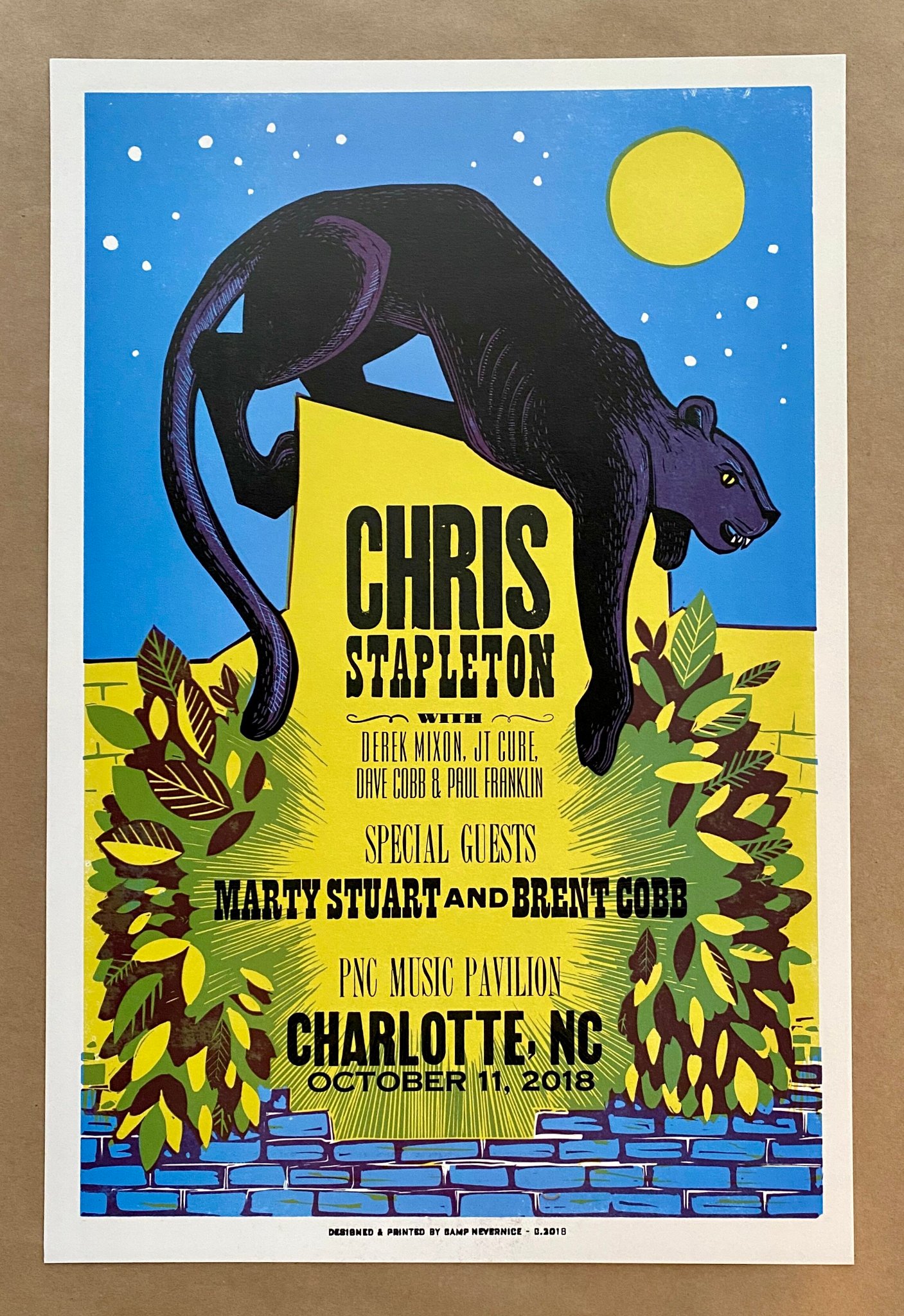 Chris Stapleton in Charlotte poster by Camp Nevernice