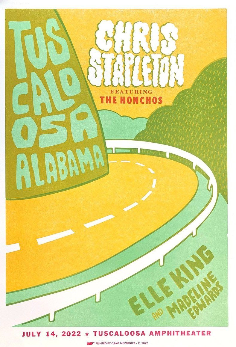 Chris Stapleton Tuscaloosa poster by Camp Nevernice