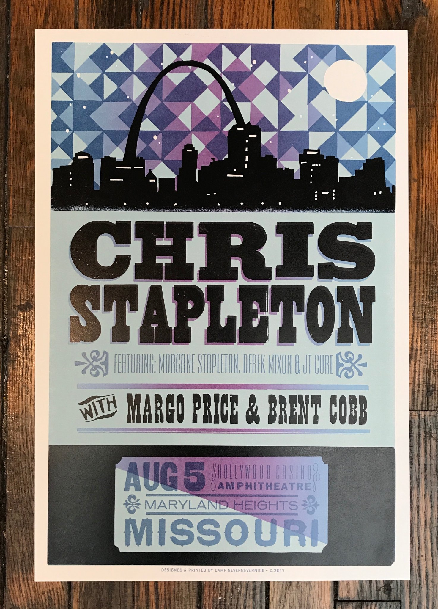 Chris Stapleton St. Louis Arch poster by Camp Nevernice