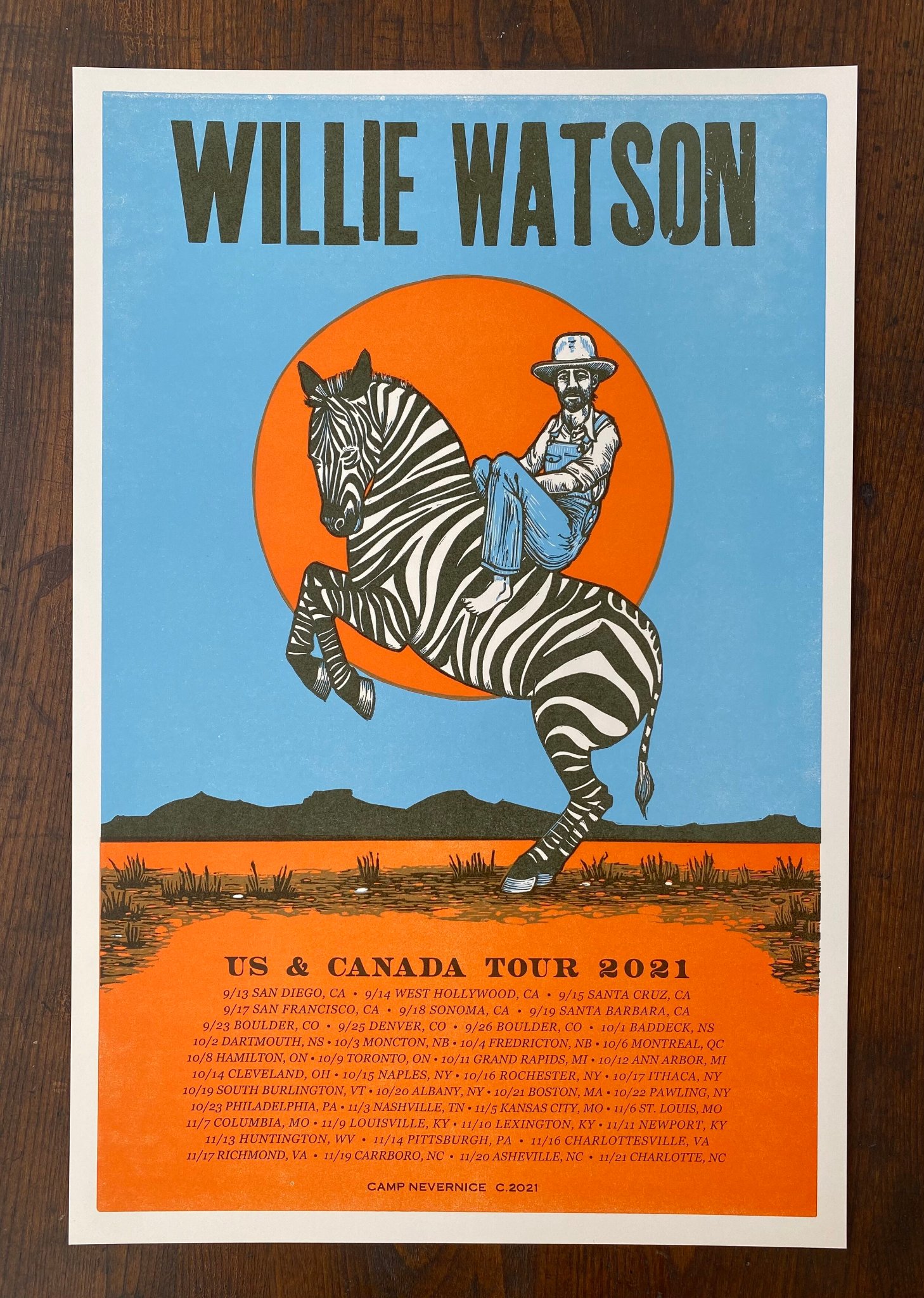 Willie Watson US & Canada poster by Camp Nevernice