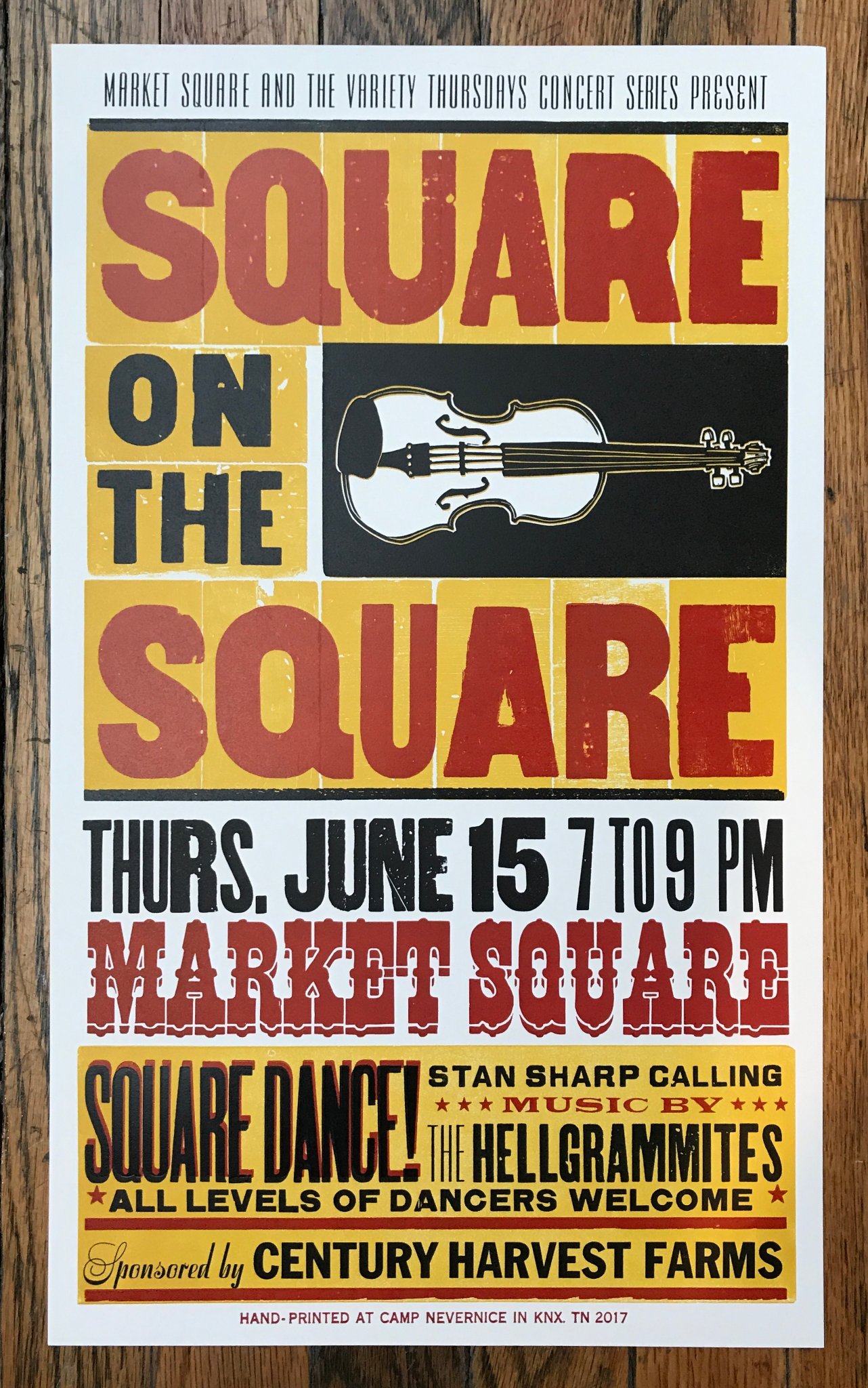 Square on the Square, Knoxville TN poster by Camp Nevernice