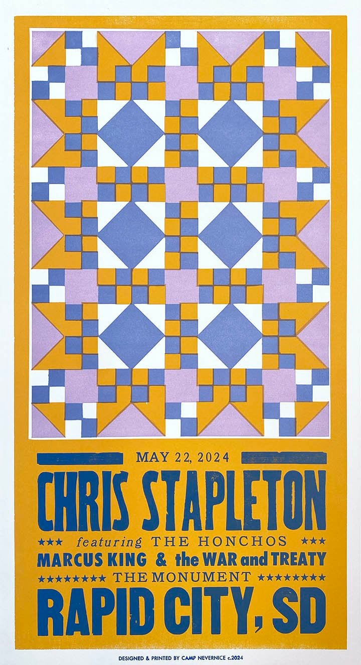Chris Stapleton in Rapid City poster by Camp Nevernice