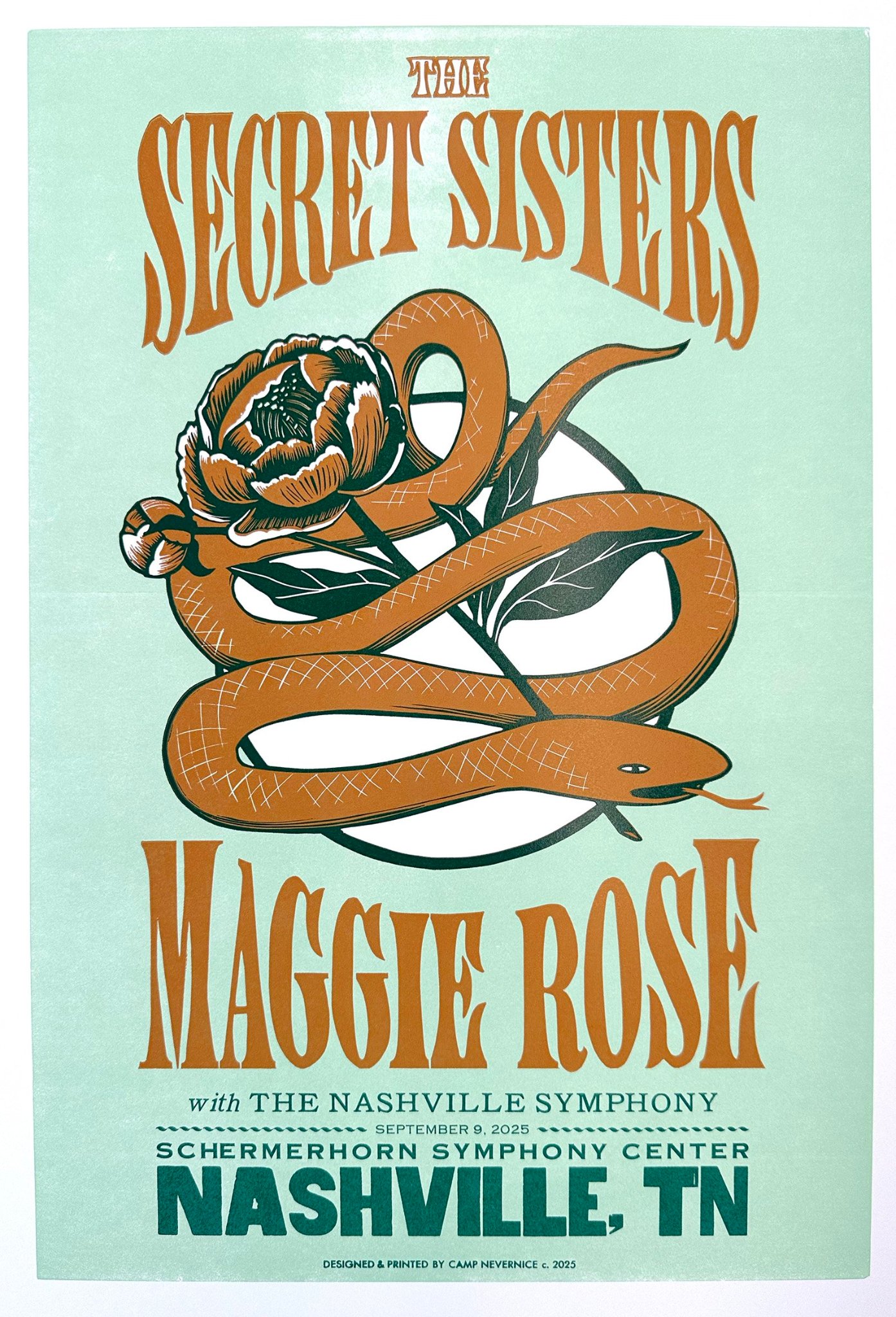 The Secret Sisters and Maggie Rose at the Schermerhorn in Nashville poster by Camp Nevernice