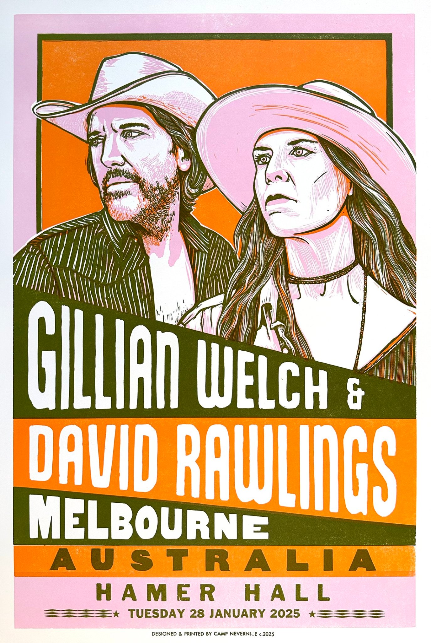 Gillian Welch & David Rawlings poster by Camp Nevernice