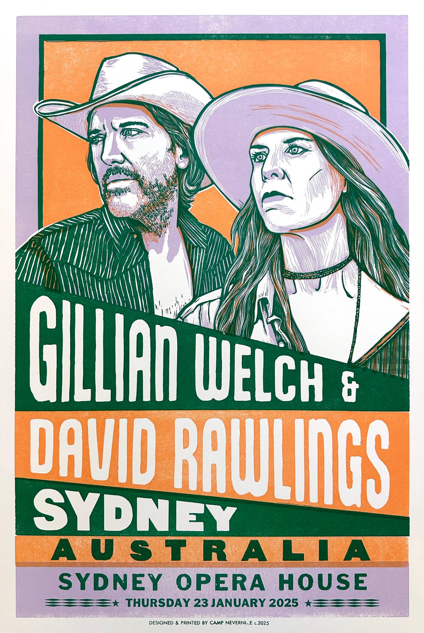 Gillian Welch & David Rawlings poster by Camp Nevernice
