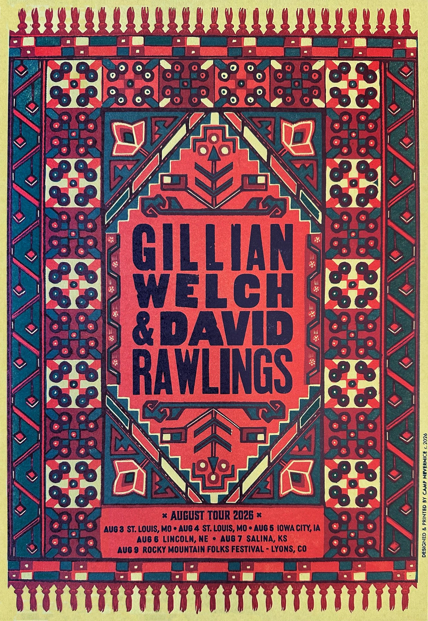 Gillian Welch & David Rawlings poster by Camp Nevernice