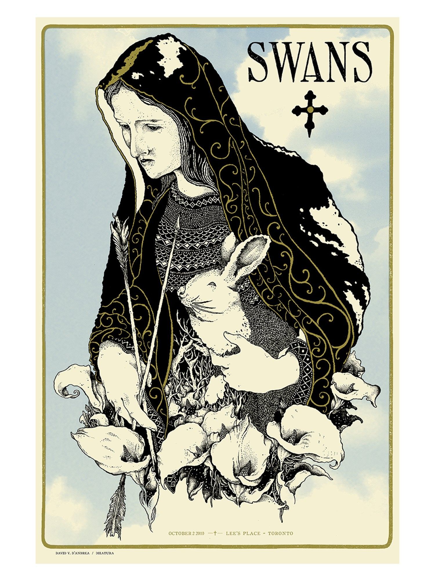 Swans poster by David V. D'Andrea