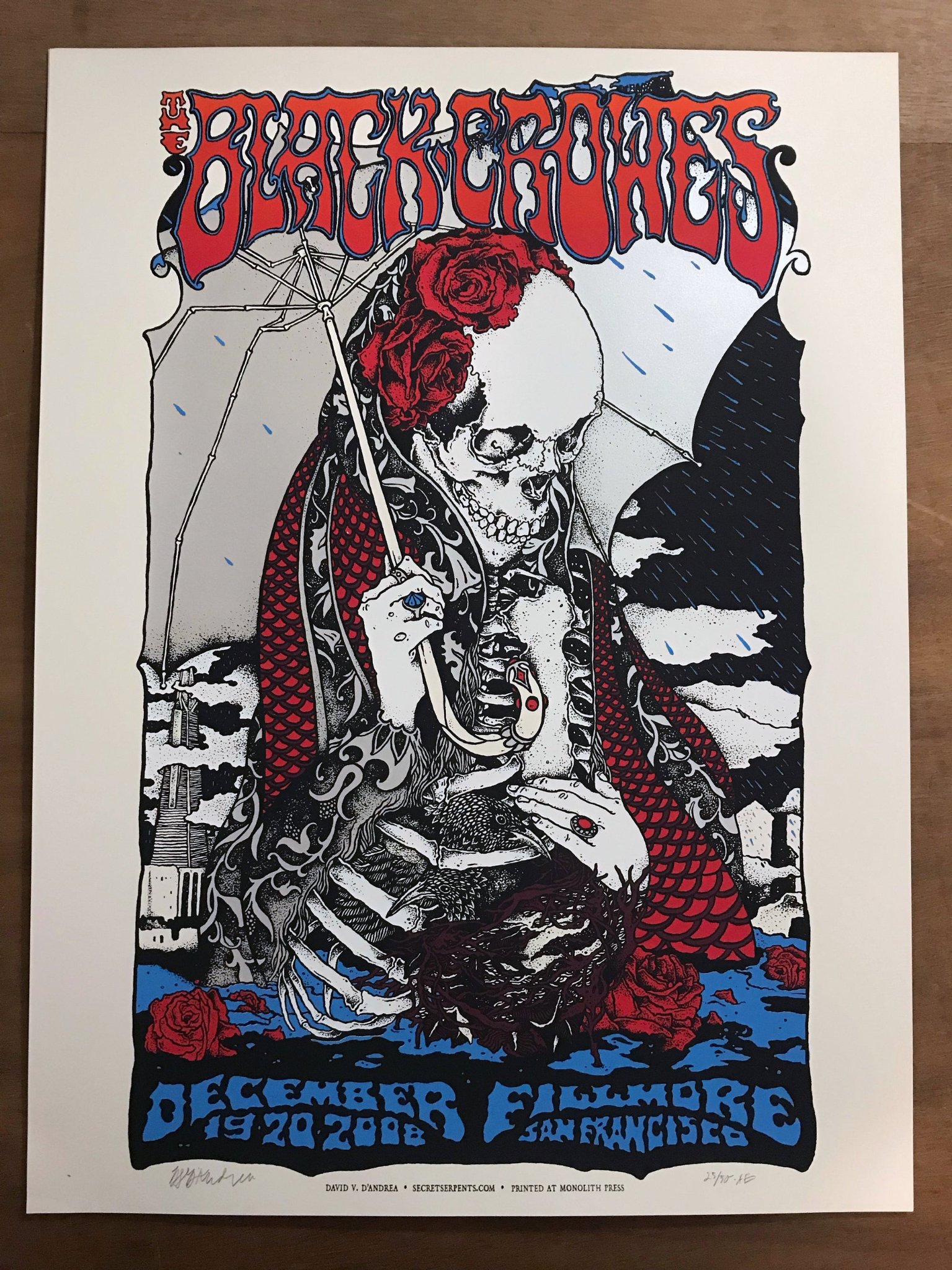 The Black Crowes poster by David V. D'Andrea
