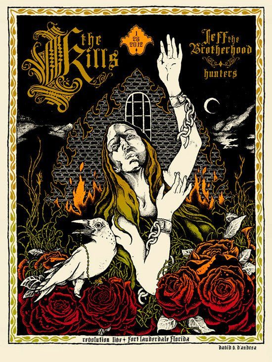 The Kills poster by David V. D'Andrea