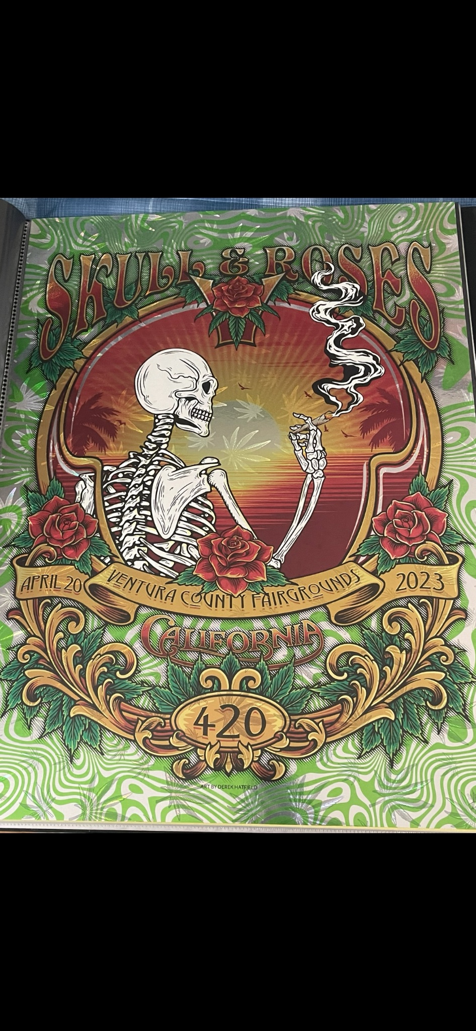 Skull and Roses poster by Derek Hatfield