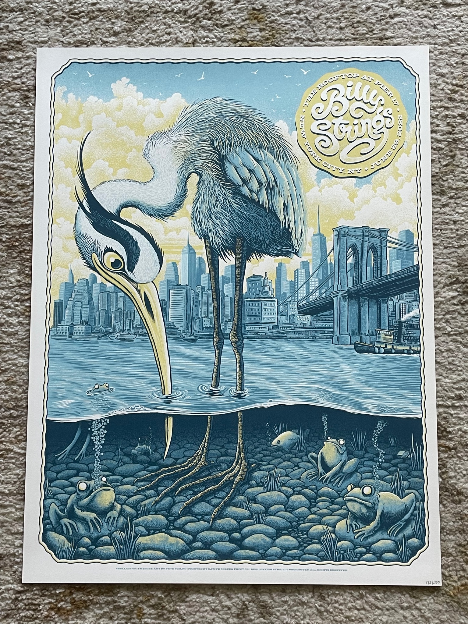 Billy Strings poster by Pete Schaw