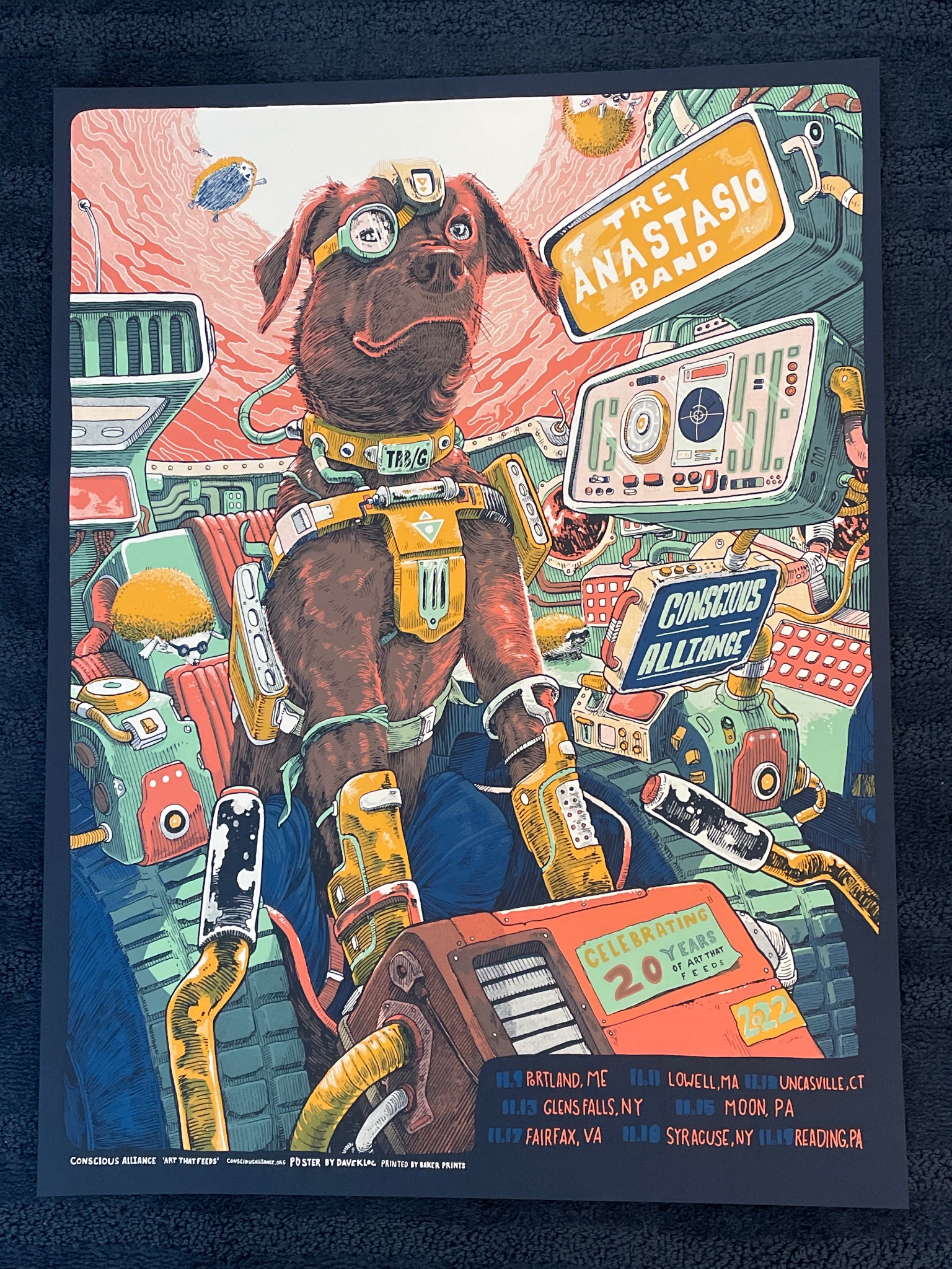 Trey Anastasio Band and Goose poster by Dave Kloc