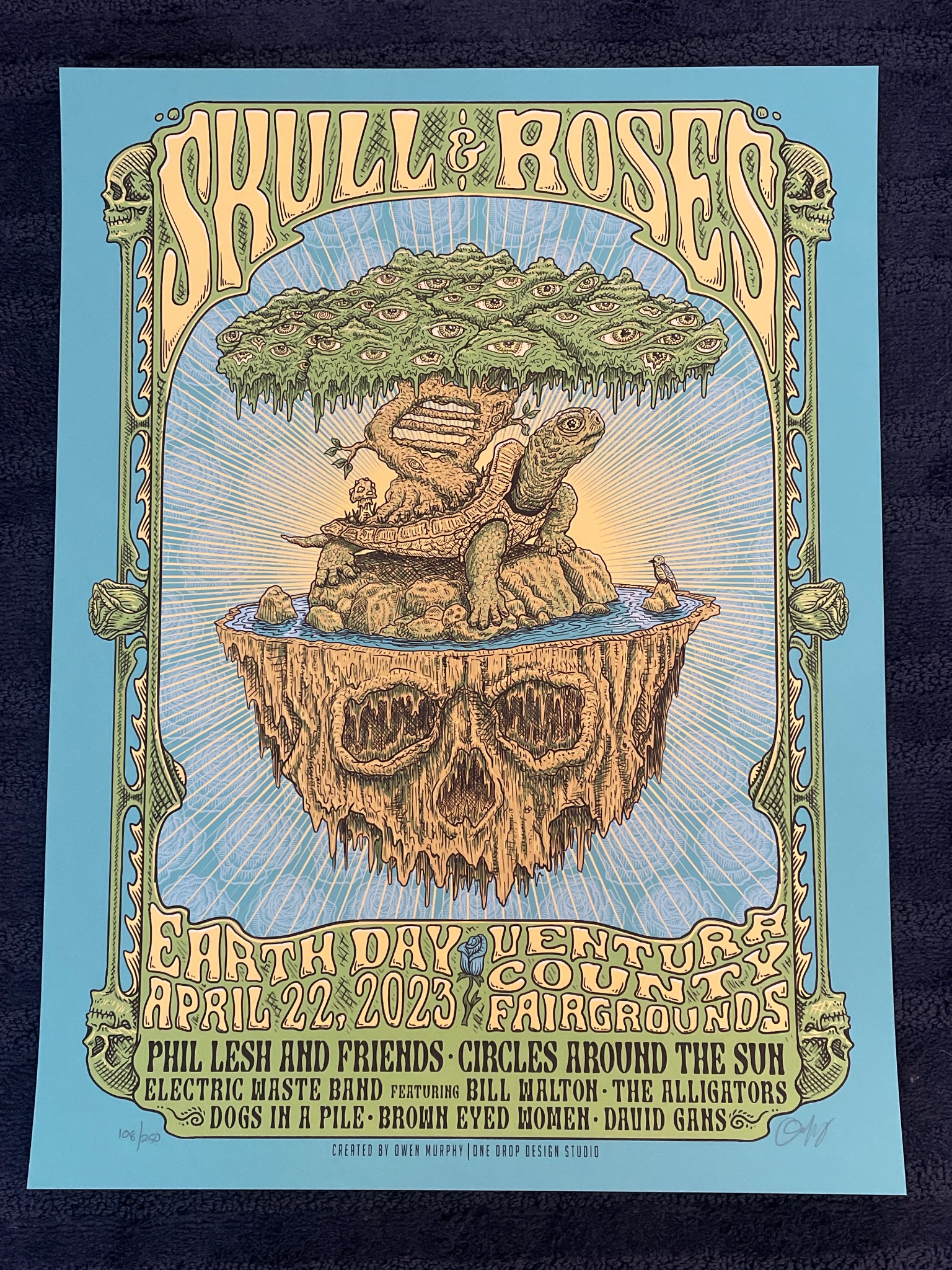 Skull and Roses poster by Owen Murphy
