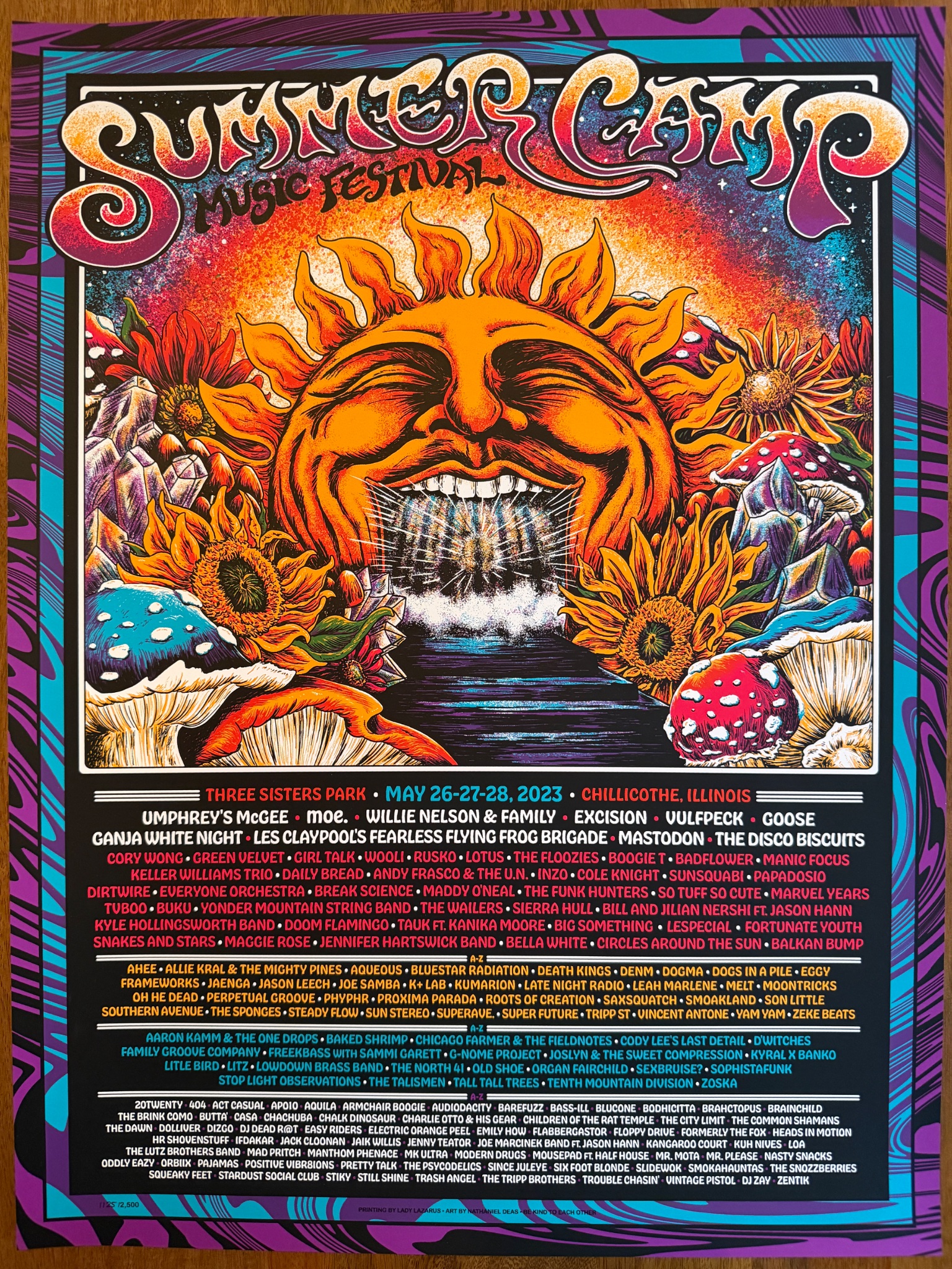 Summer Camp Music Festival poster by Nathaniel Deas