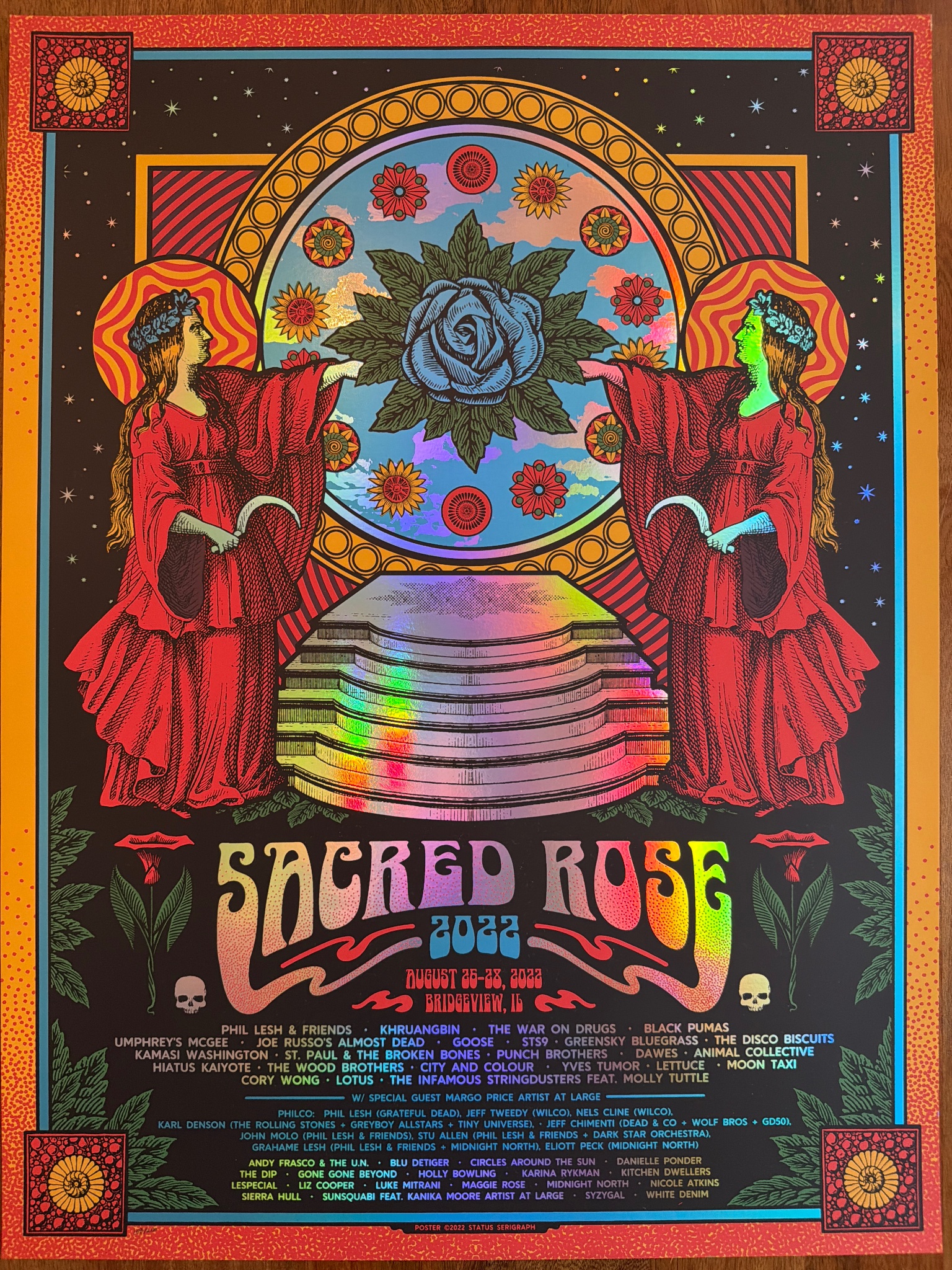 Sacred Rose 2022 poster by Status Serigraph