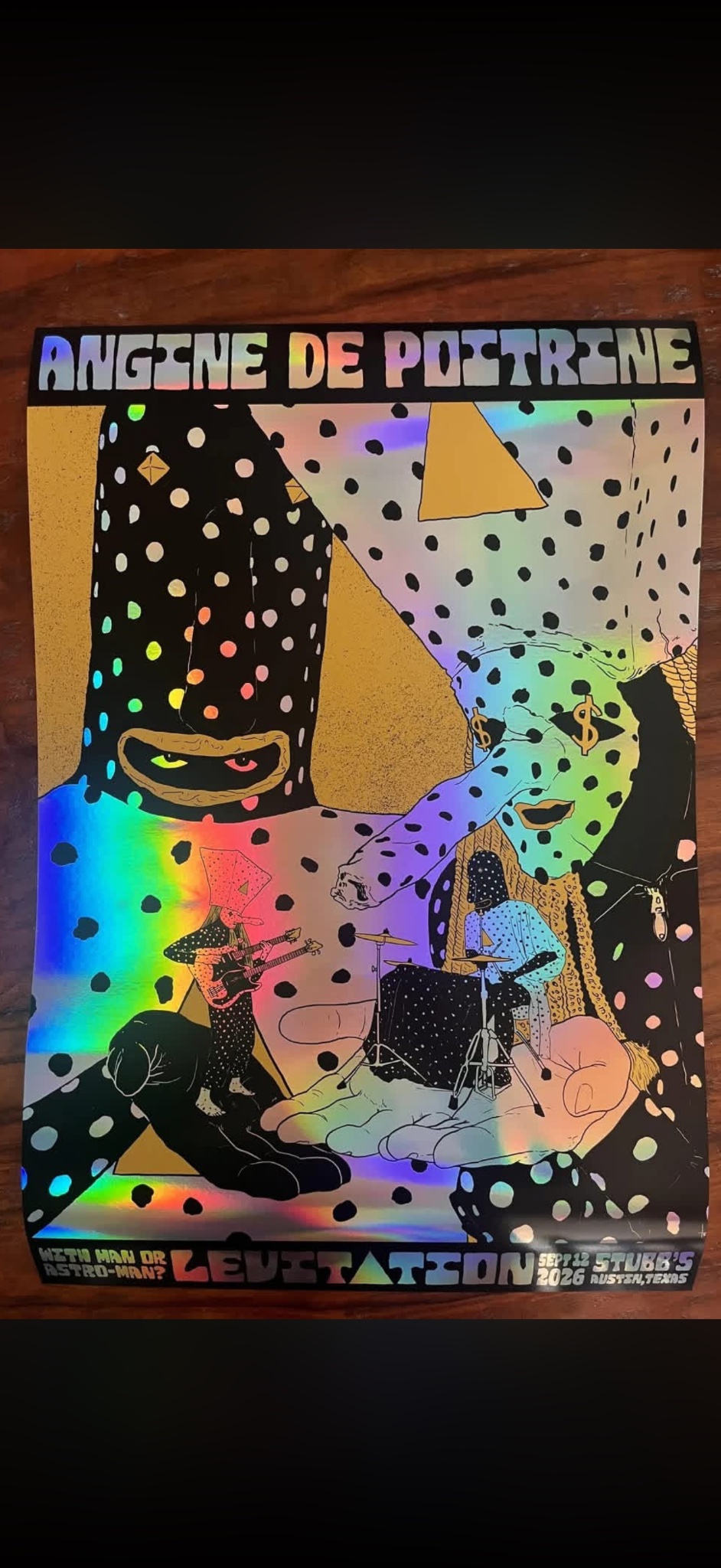 2026 ANGINE DE POITRINE - Austin Concert Poster